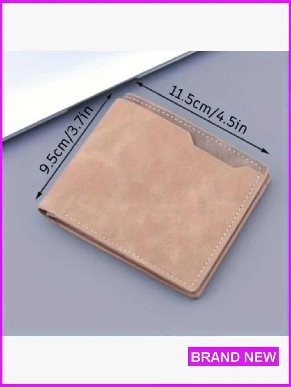 Slim PU Leather Wallet Multiple Card Slots ID Window Engraving Patterns